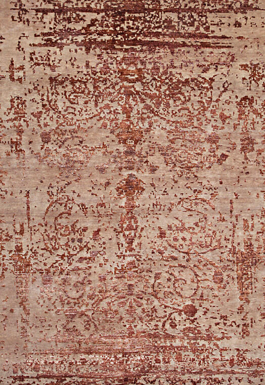 Luxury hand knotted carpet made from 100% Bamboo Silk