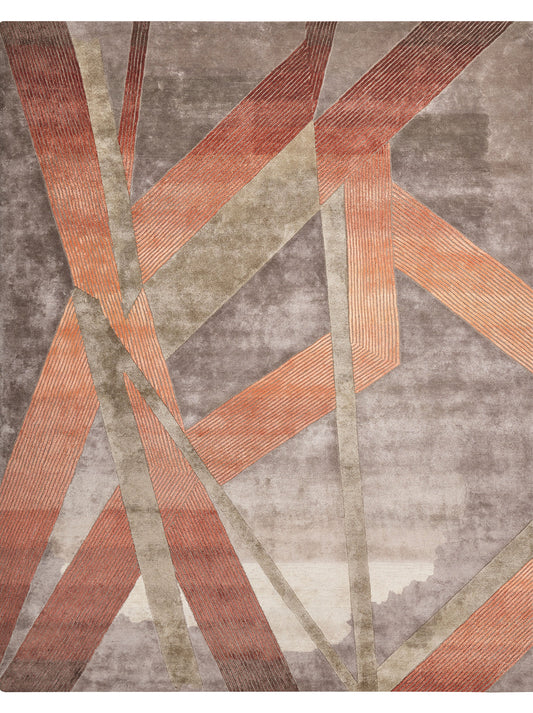 Luxury hand tufted carpet made from Wool & Botanical Silk