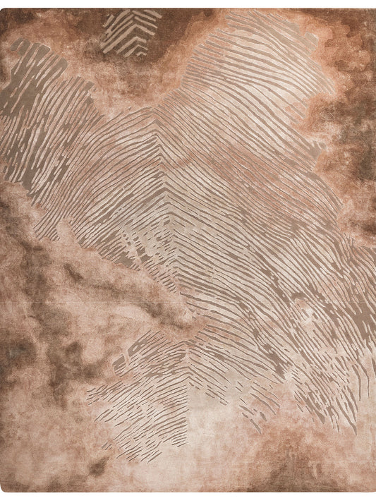 Luxury hand tufted carpet made from Wool & Botanical Silk