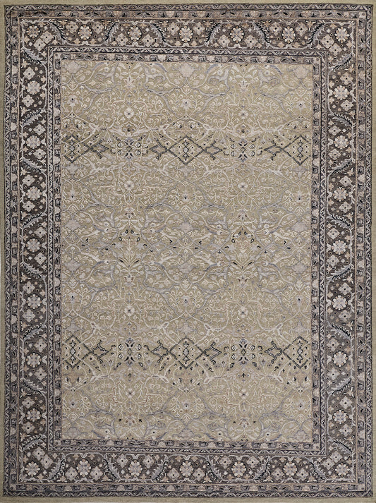 Luxury hand knotted carpet made from Wool & Botanical Silk