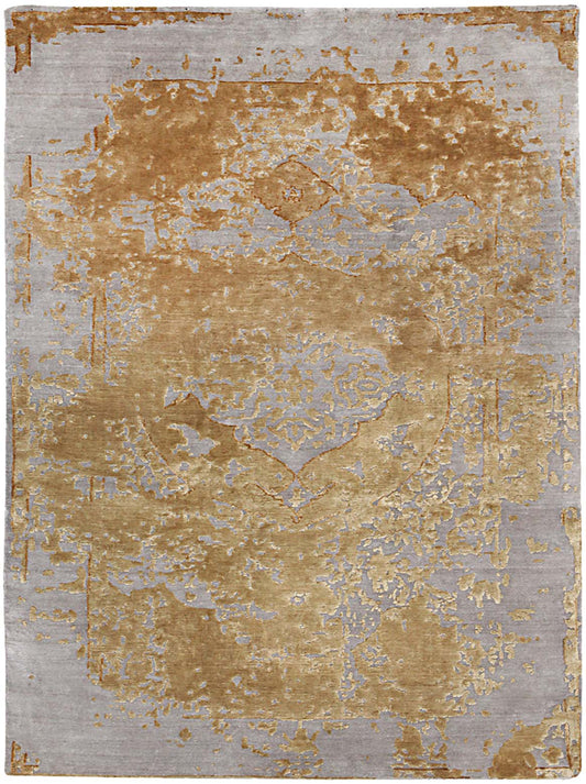 Luxury hand knotted carpet made from Wool & Botanical Silk