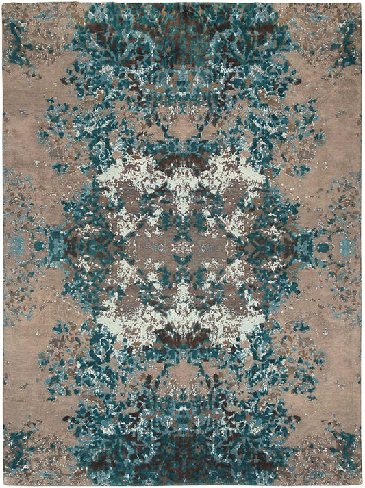 Luxury hand knotted carpet made from Pure Silk & Linen
