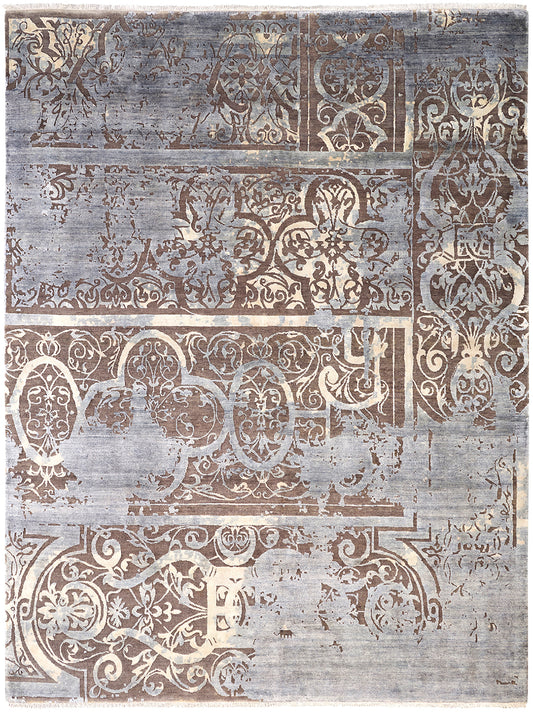 Luxury hand knotted carpet made from Wool & Botanical Silk