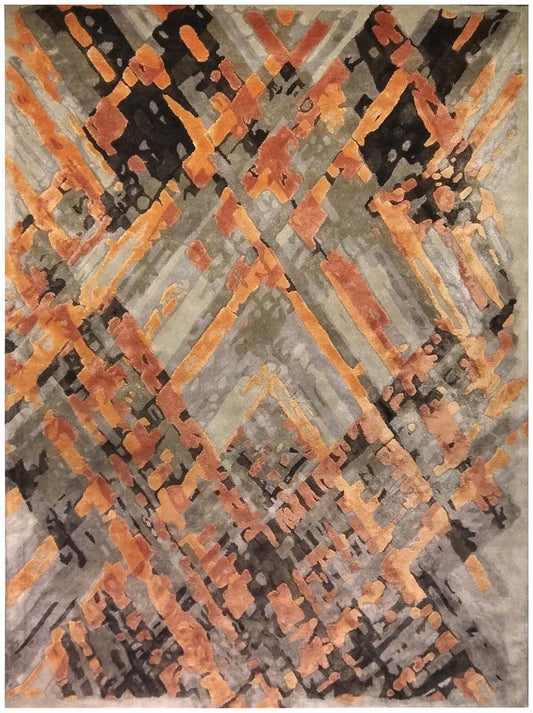 Luxury hand tufted carpet made from Botanical Silk