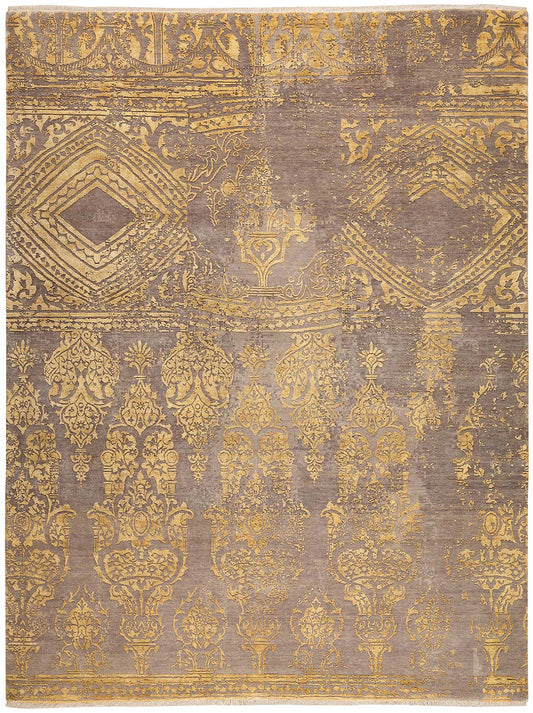Luxury hand knotted carpet made from Wool & Botanical Silk