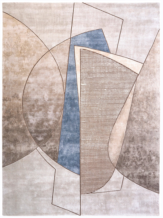 Luxury hand tufted carpet made from Wool & Botanical Silk