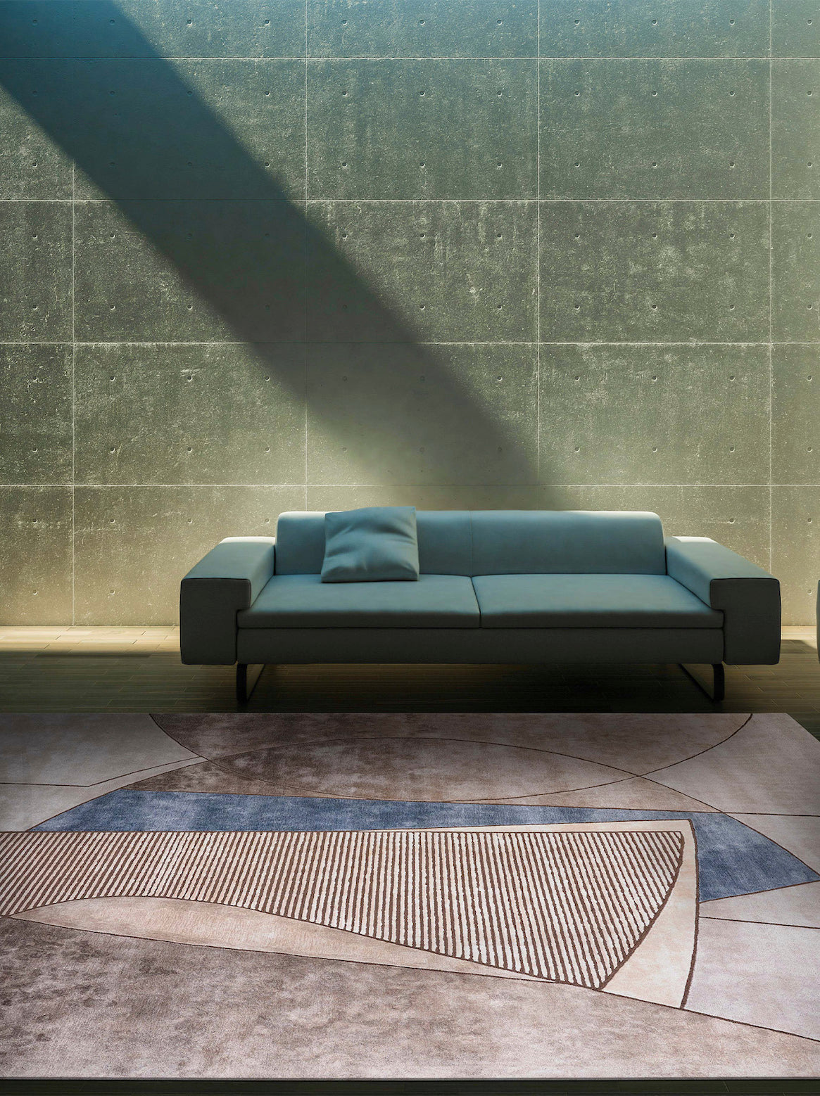 Product: Luxury Carpet | Color: Grey Blue | Size: 3' x 5'