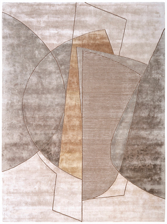 Luxury hand tufted carpet made from Wool & Botanical Silk