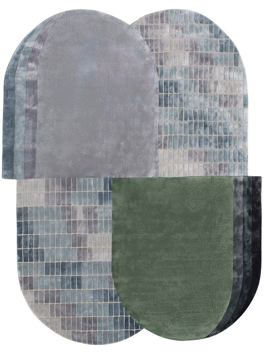 Luxury hand tufted carpet made from 100% Botanical Silk