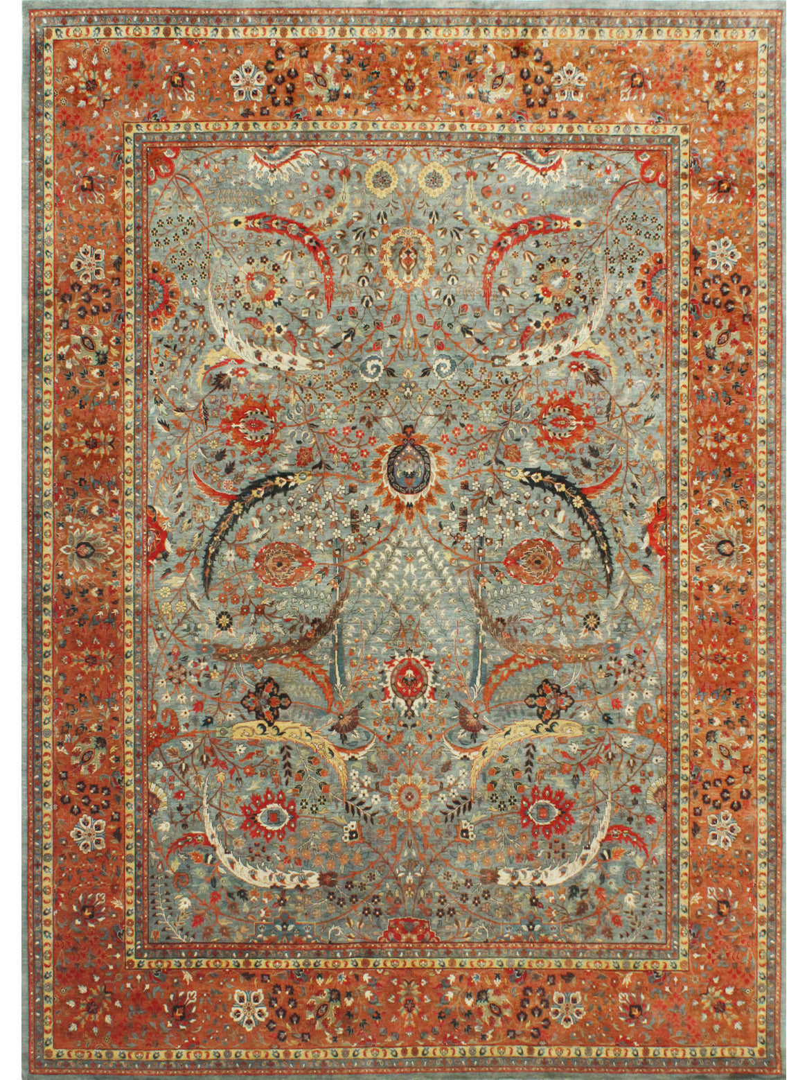 Luxury hand knotted carpet made from 100% Wool