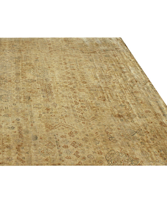 Luxury hand knotted carpet made from 100% SIlk in multi color and 8' x 10' size