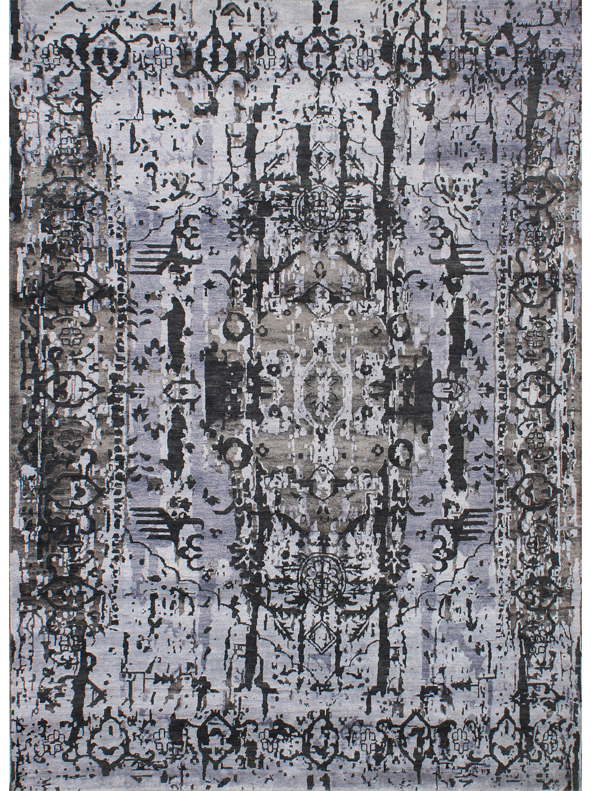 Luxury hand knotted carpet made from Wool & Bamboo Silk