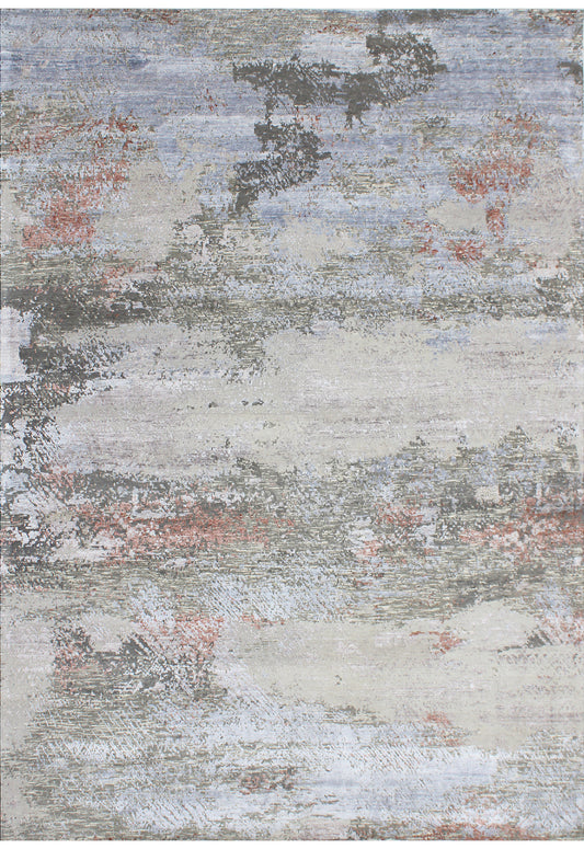 Luxury hand knotted carpet made from Wool & Botanical Silk