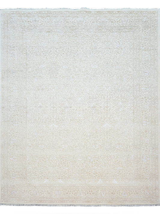 Luxury hand knotted carpet made from Wool & Bamboo Silk
