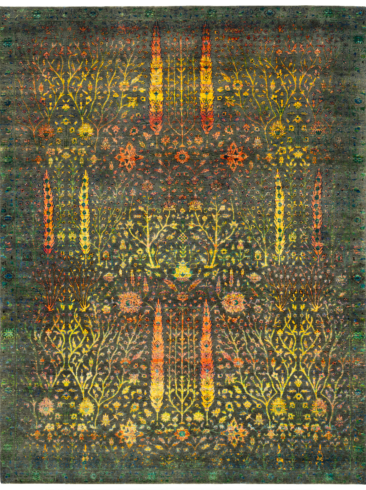 Luxury hand knotted carpet made from Wool & Bamboo Silk