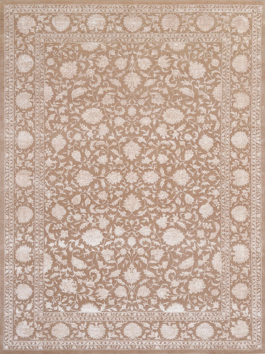 Luxury hand knotted carpet made from Wool & Bamboo Silk