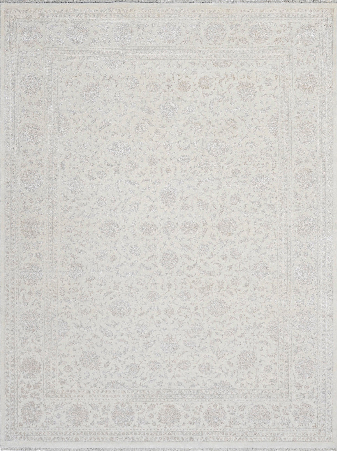Luxury hand knotted carpet made from Wool & Bamboo Silk