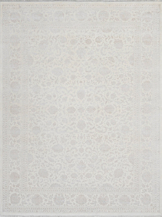 Luxury hand knotted carpet made from Wool & Bamboo Silk