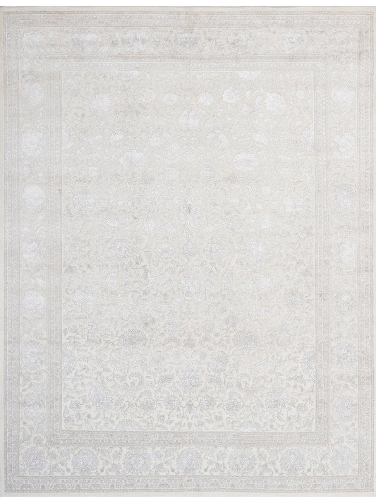 Luxury hand knotted carpet made from Wool & Bamboo Silk