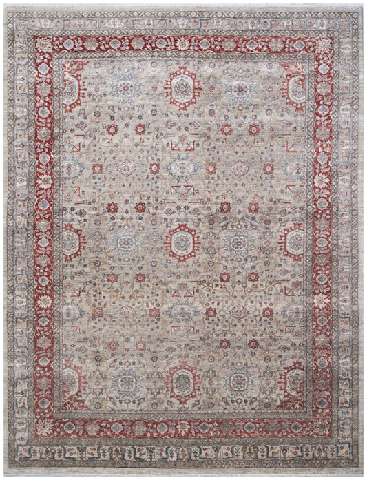 Luxury hand knotted carpet made from Wool & Bamboo Silk