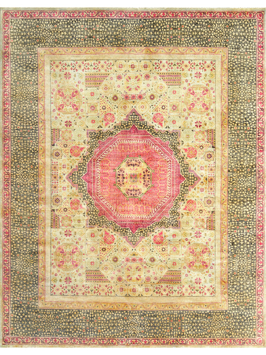 Luxury hand knotted carpet made from 100% Wool