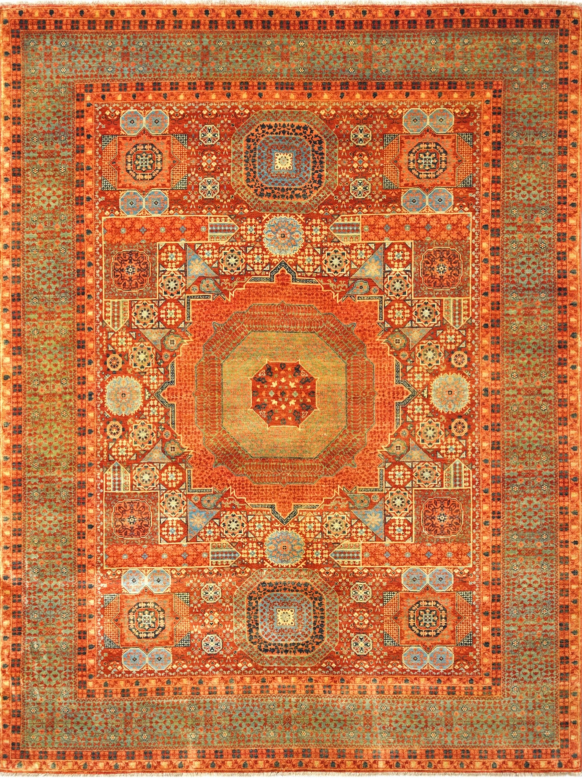 Luxury hand knotted carpet made from 100% Wool