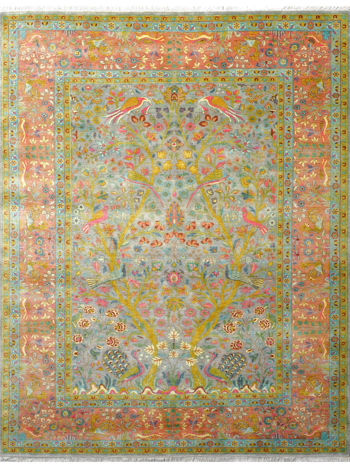 Luxury hand knotted carpet made from 100% Wool