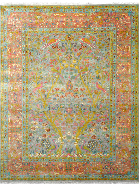 Luxury hand knotted carpet made from 100% Wool