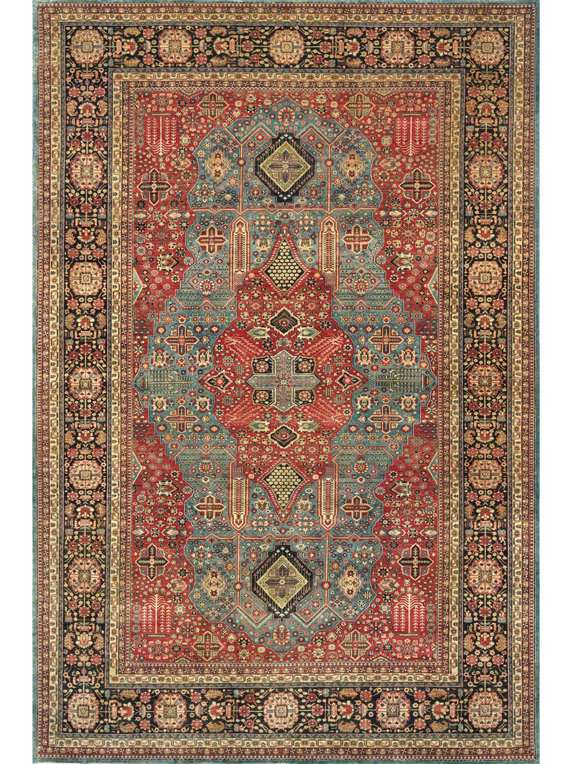 Luxury hand knotted carpet made from 100% Wool