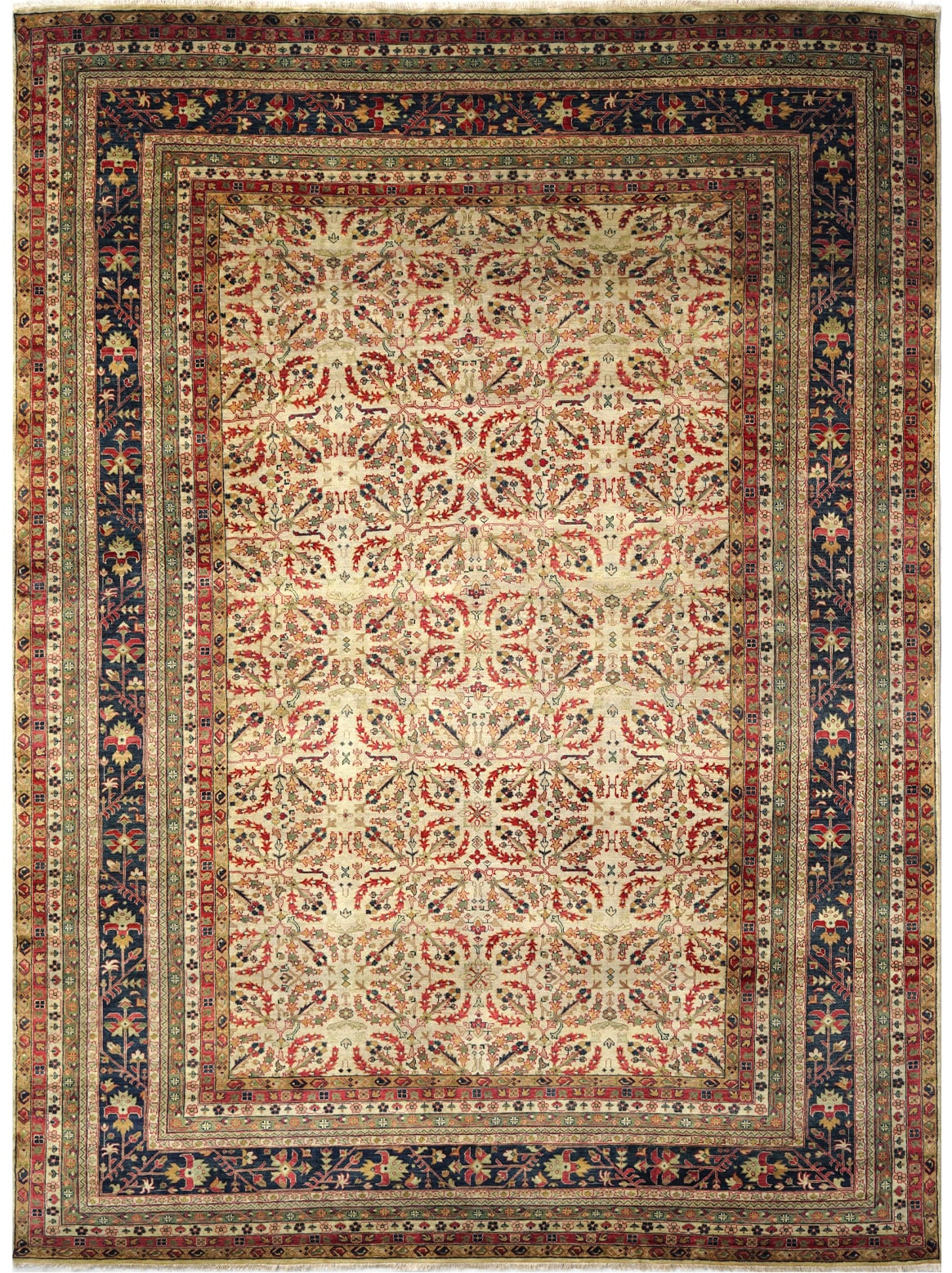 Luxury hand knotted carpet made from 100% Wool