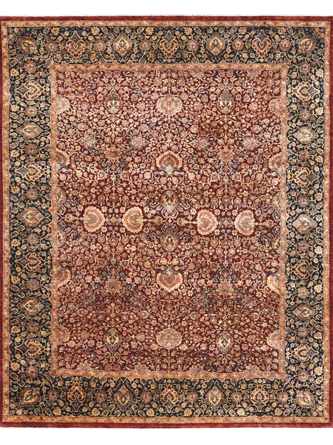 Luxury hand knotted carpet made from Wool & Botanical Silk