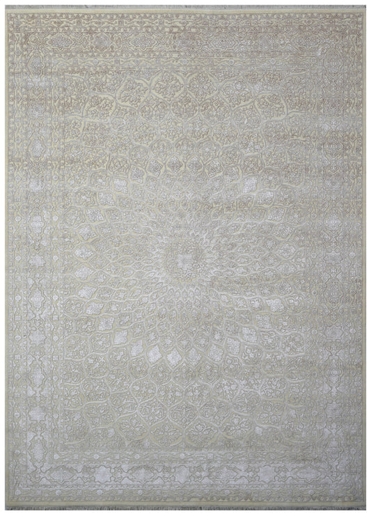 Luxury hand knotted carpet made from Wool & Botanical Silk