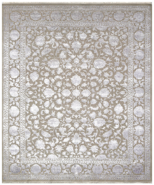 Luxury hand knotted carpet made from Wool & Botanical Silk