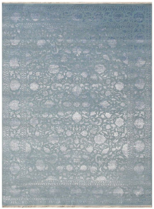 Luxury hand knotted carpet made from Wool & Botanical Silk
