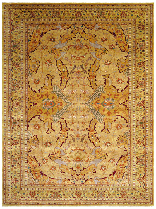 Luxury hand knotted carpet made from 100% Wool