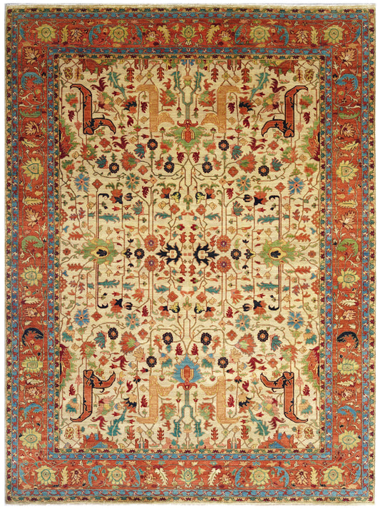 Luxury hand knotted carpet made from 100% Wool