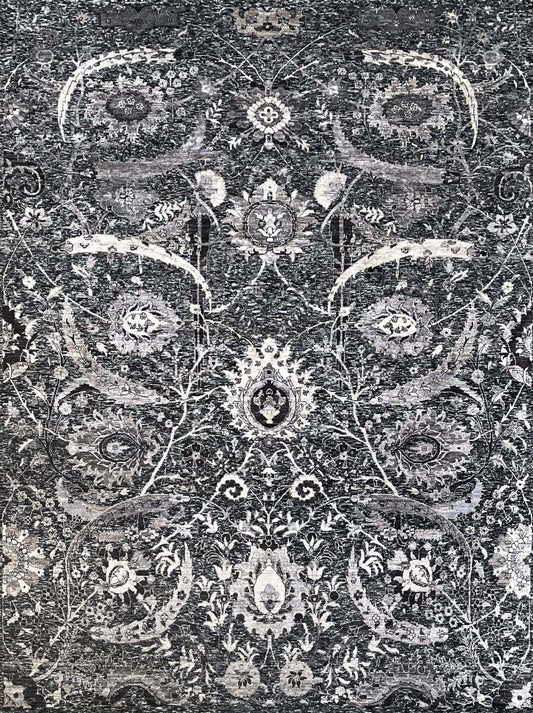 Luxury hand knotted carpet made from 100% Bamboo Silk