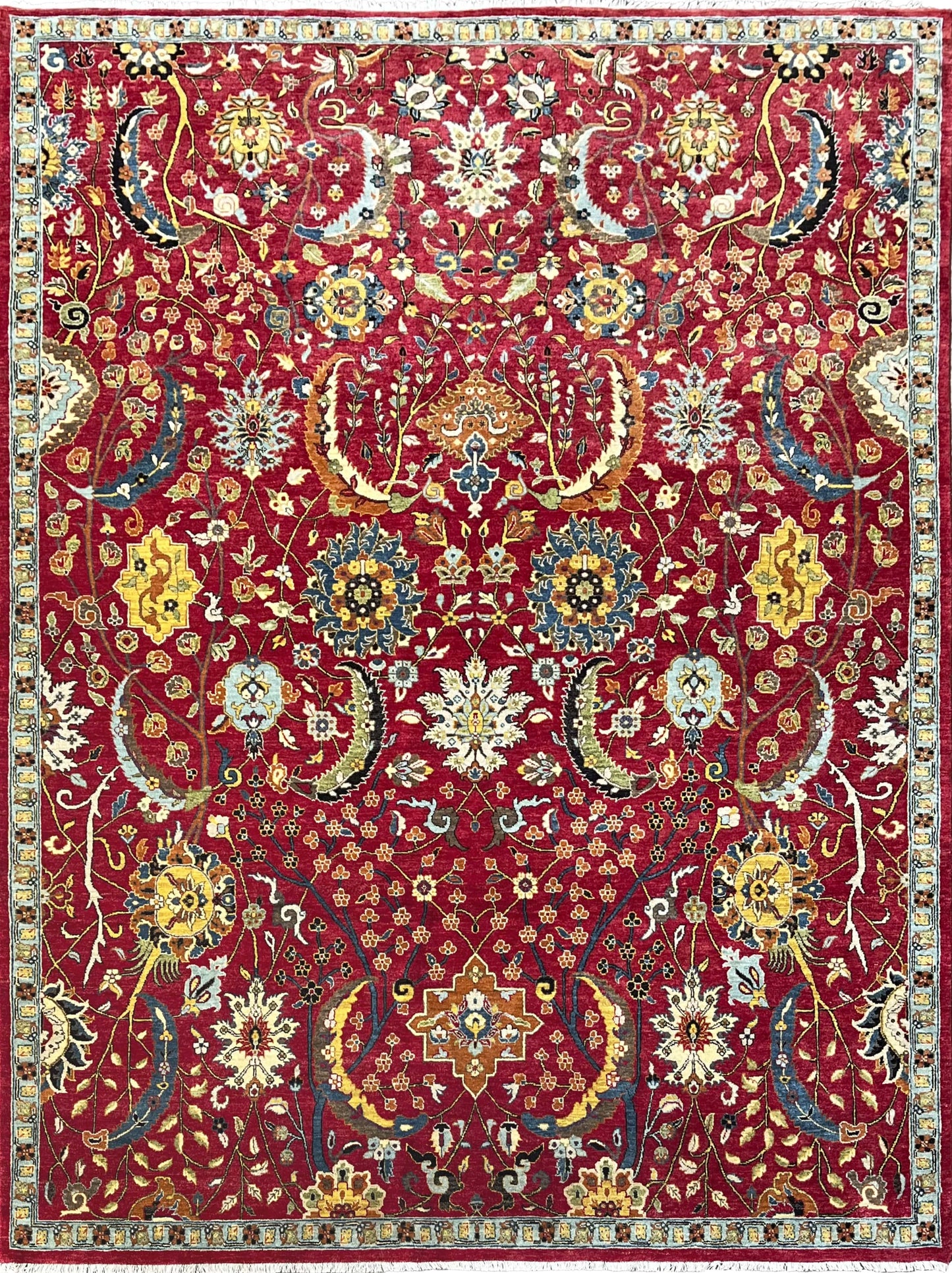 Luxury hand knotted carpet made from 100% Wool