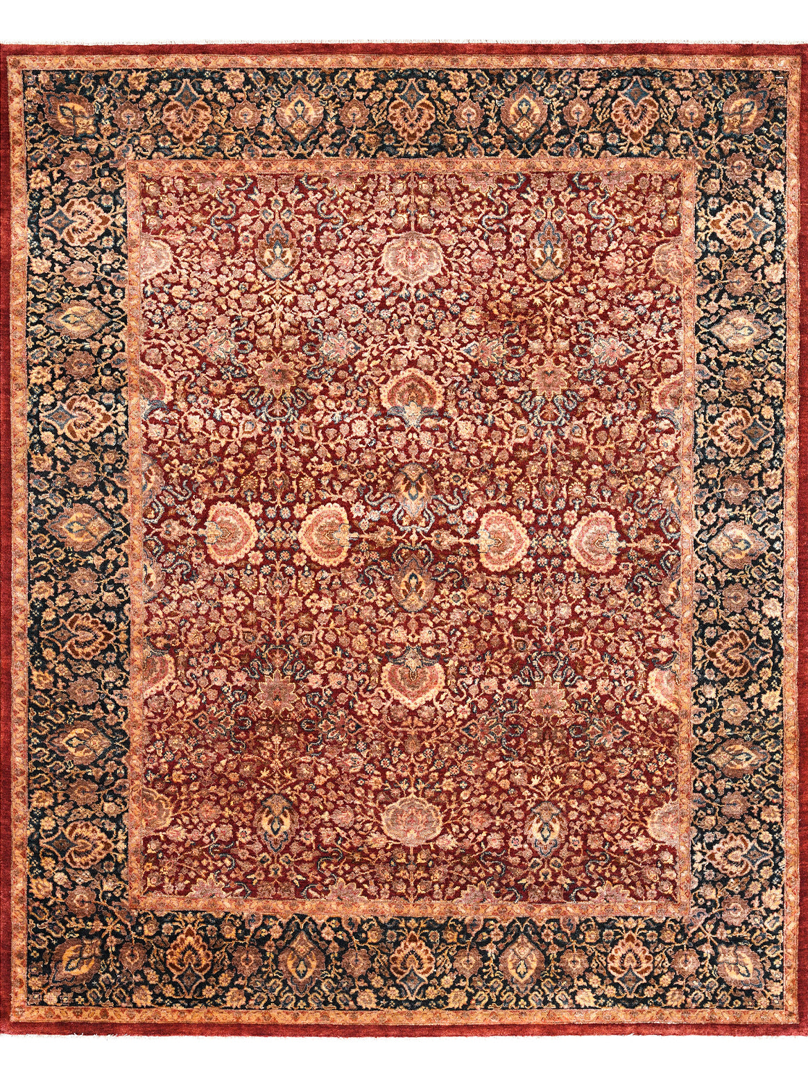 Luxury hand knotted carpet made from Wool & Bamboo Silk