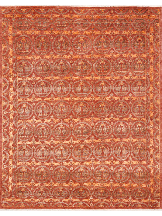 Luxury hand knotted carpet made from Wool & Bamboo Silk