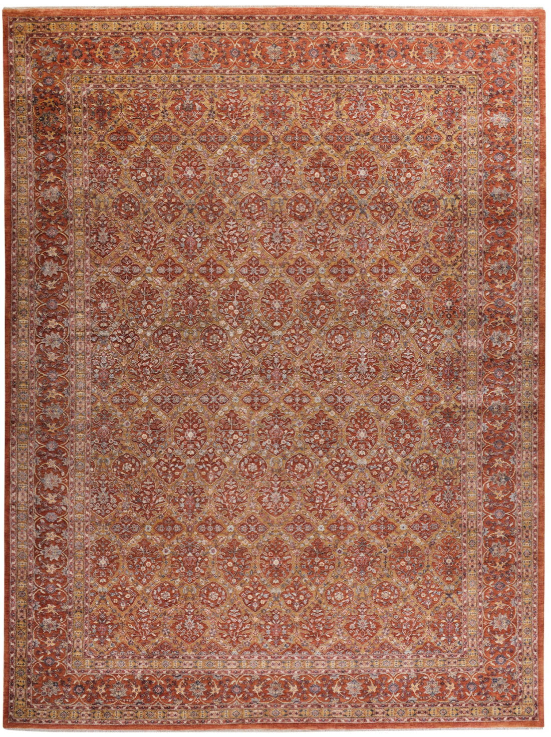 Luxury hand knotted carpet made from 100% Wool
