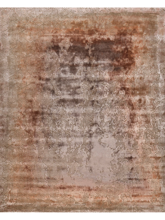 Luxury hand knotted carpet made from 100% Botanical Silk