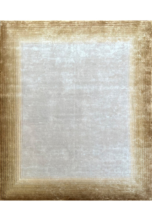 Luxury hand knotted carpet made from 100% Botanical Silk