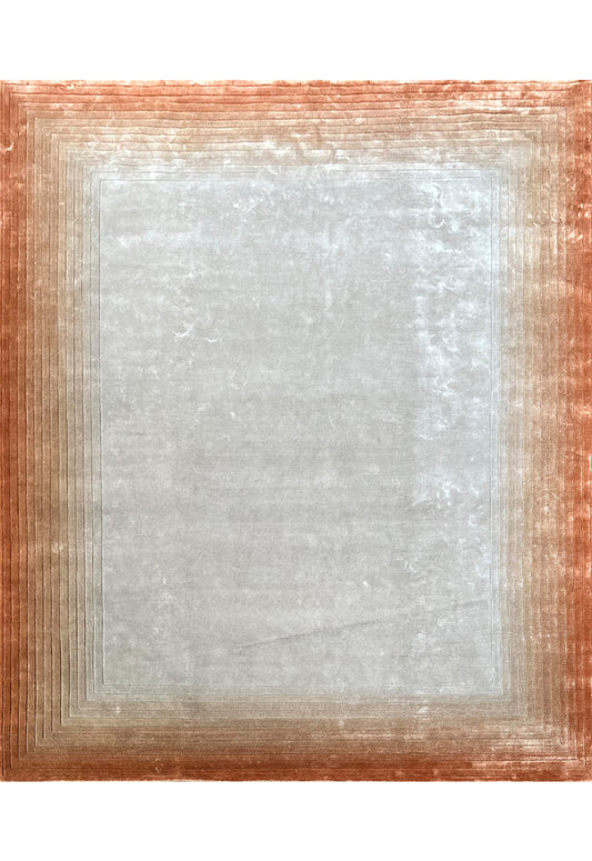 Luxury hand knotted carpet made from 100% Botanical Silk