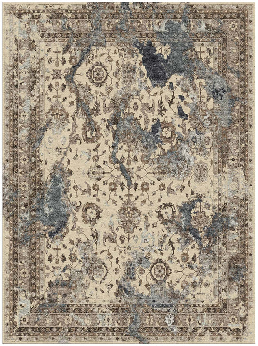 Luxury hand knotted carpet made from Wool & Pure Silk