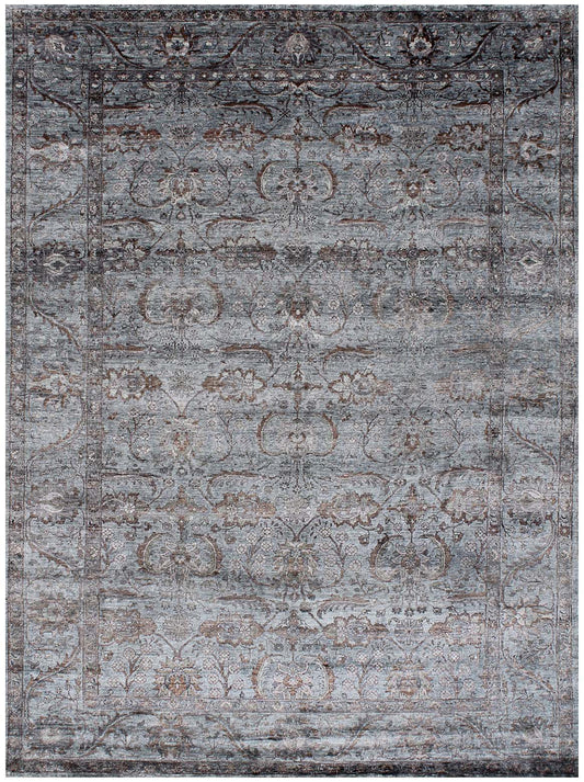 Luxury hand knotted carpet made from 100% Bamboo Silk