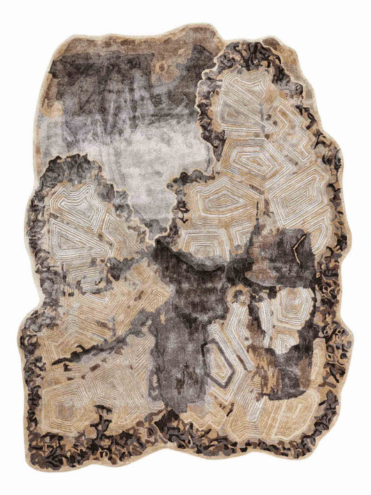 Luxury hand tufted carpet made from Wool & Botanical Silk