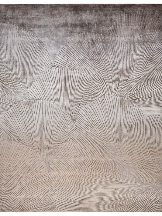 Luxury hand knotted carpet made from 100% Botanical Silk