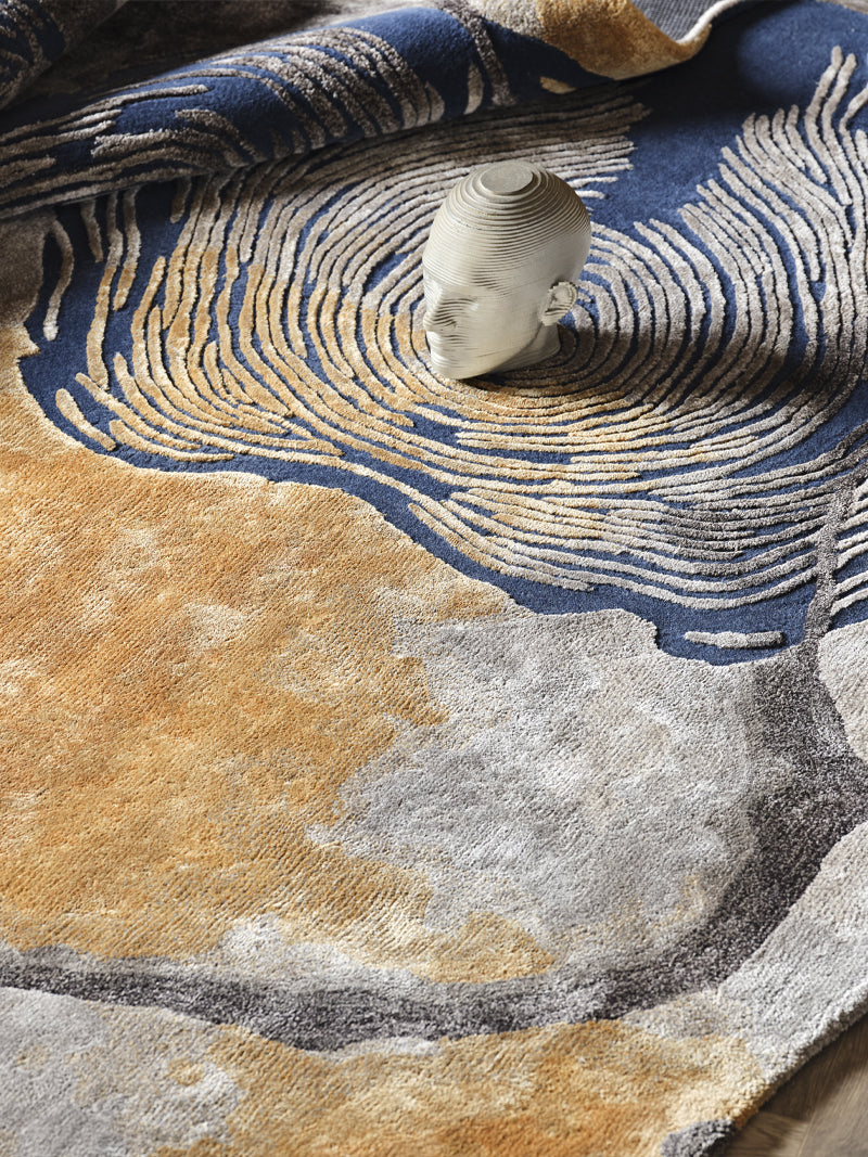 Luxury carpet in Custom Size color and Pearl Grey size