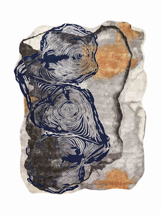 Luxury hand tufted carpet made from Wool & Botanical Silk